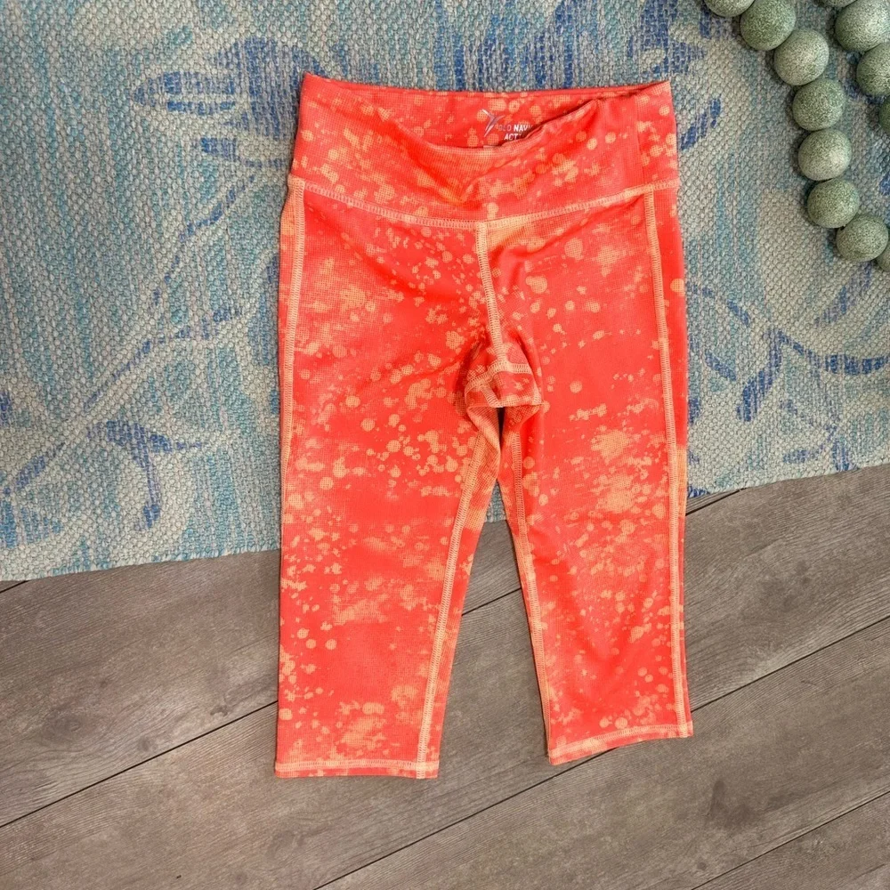 Old Navy Orange Leggings Stretchy Athletic Wear